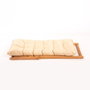 Hanah Home Conjunto de mesa y sillas de jardín My005, Madera de haya, Marrón y Crema